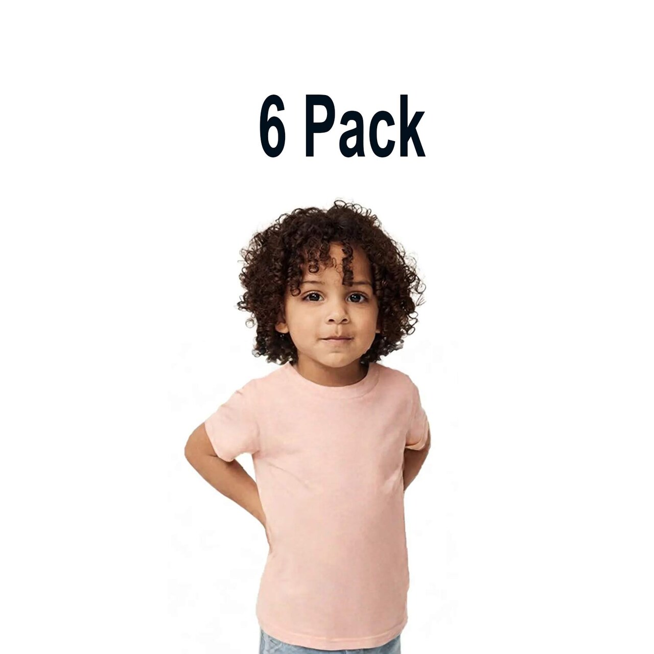 6 Pack: BELLA + CANVAS Toddler Triblend Crewneck Short Sleeve T-Shirt for Play, Casual & Everyday Wear